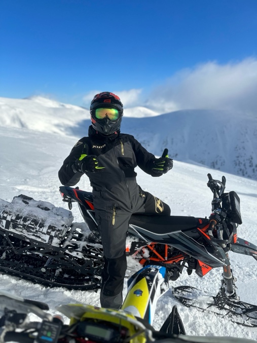 Snowbike use in mountains